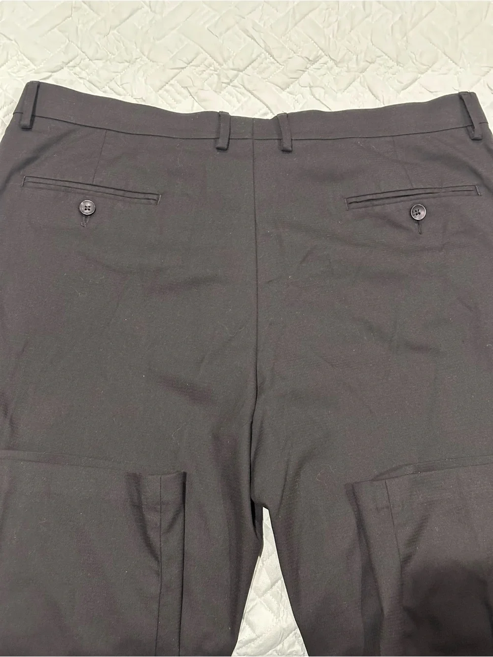 Haggar Black Men's Dress Pants - Flat Front - Picture 4 of 5
